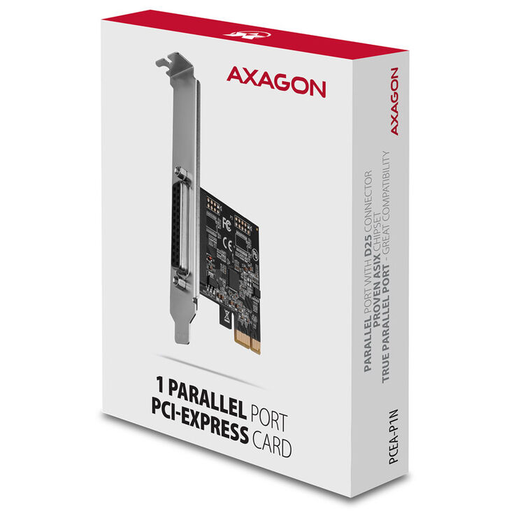 AXAGON PCEA-P1N PCIe adapter with 1x parallel port - ASIX AX99100 chipset image number 1