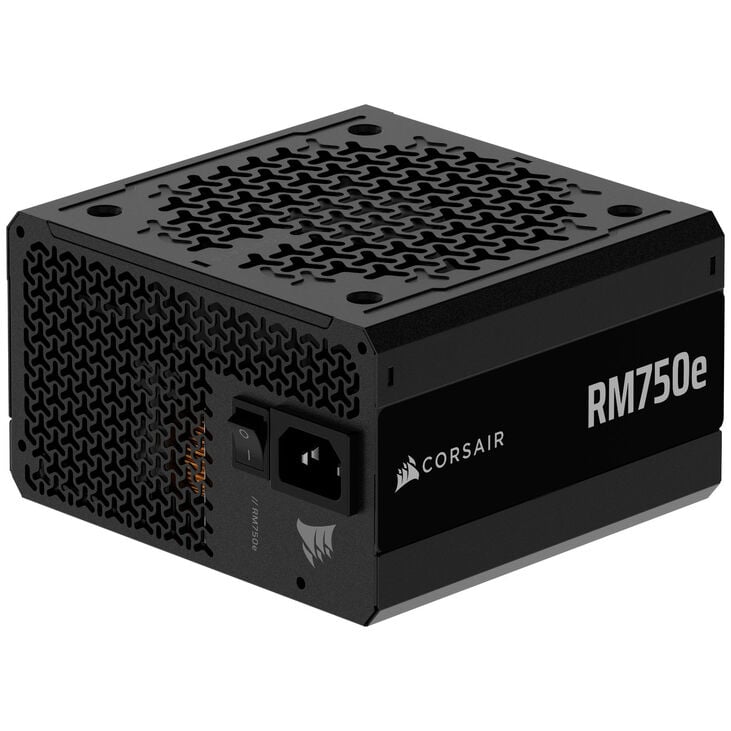 Corsair RMe Series RM750e 80 PLUS Gold power supply, modular, ATX 3.1, PCIe 5.1 - 750 watts, black image number 0