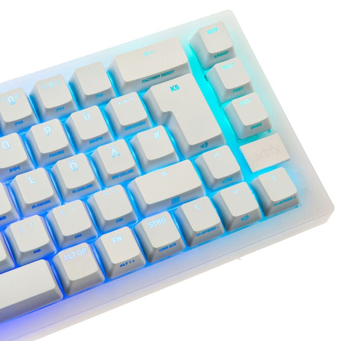 Cherry Xtrfy K5 Gaming Tastatur, TKL, RGB - transparent/wei&szlig; image number 5
