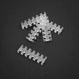 King Mod Service 12-Slot Cable Comb 3mm small - clear - set of 5 image number null