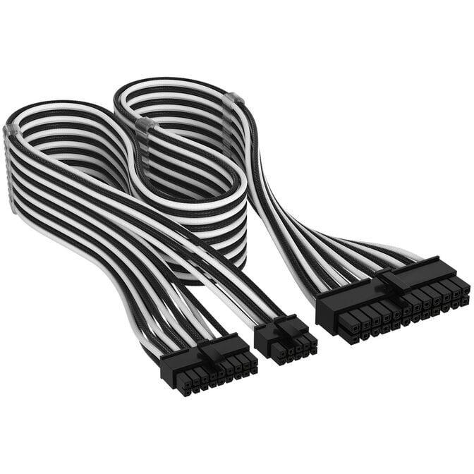 Corsair Premium Sleeved DC Cable Starter Kit, f&uuml;r Typ-5-Netzteil - schwarz/wei&szlig; image number 5