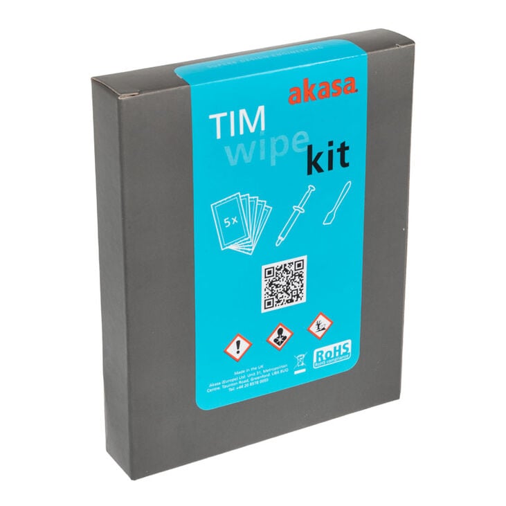 Akasa TIM Wipe Kit Cleaning Wipes + Thermal Paste image number 1