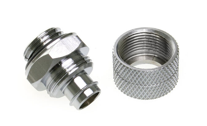 Bitspower Anschluss gerade G1/4 Zoll AG auf 10/8mm -  II, silber gl&auml;nzend image number 2