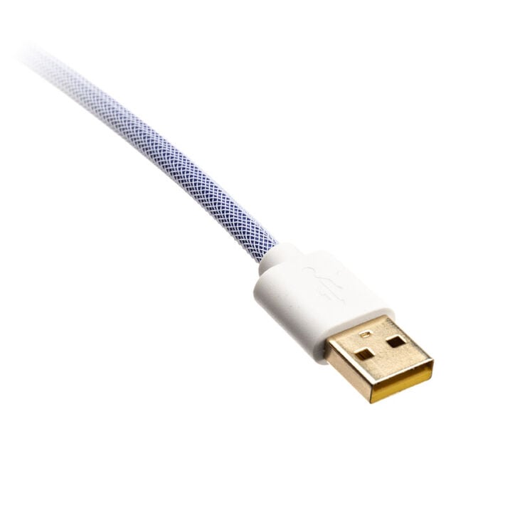 Ducky Premicord Iris coiled cable, USB Type C to Type A - 1.8m image number 2