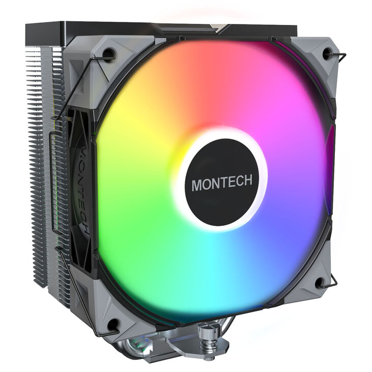 Montech NX400 Black CPU Cooler, ARGB - 120mm, black image number 1