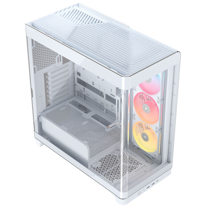 Corsair FRAME 4500X LX-R RGB PC Case, Mid Tower, E-ATX, Tempered Glass - White image number 2