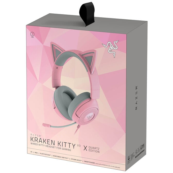 Razer Kraken Kitty V3 X Gaming Headset, wired, 7.1 surround - quartz image number 5