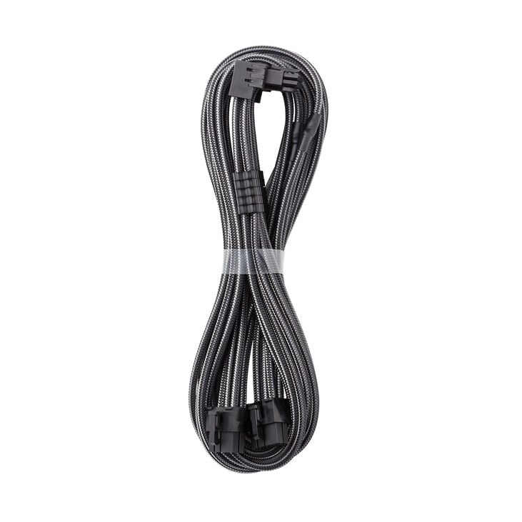 CableMod C-Series Pro Connection Cable - Variant A, 90°, 16-Pin to 2x 8-Pin PCIe, carbon image number 0