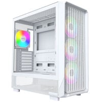 Montech X5 PC-Geh&auml;use, Midi-Tower, E-ATX, ARGB, Tempered Glass - wei&szlig;