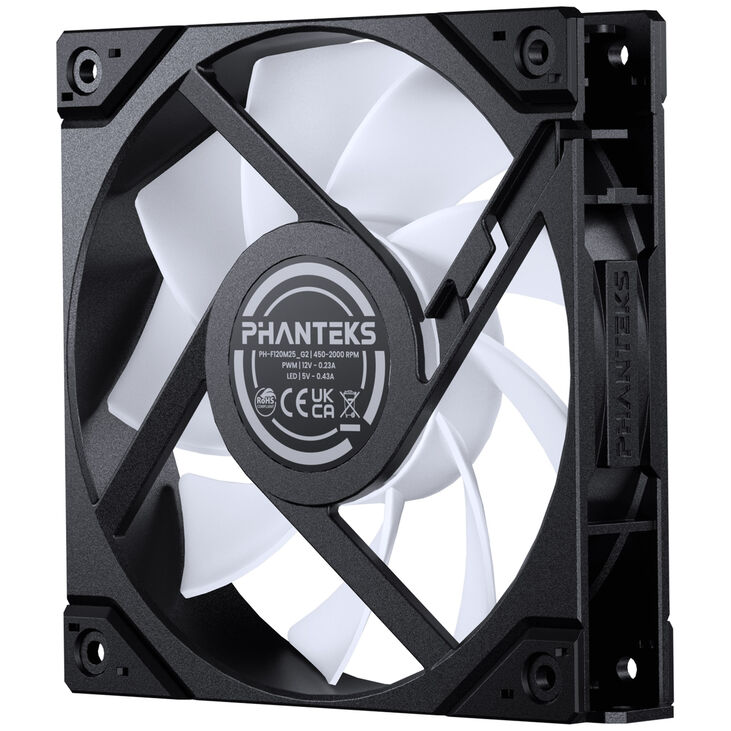 PHANTEKS M25 Gen2 PWM D-RGB Lüfter, 3er-Pack - 120mm, schwarz image number 3