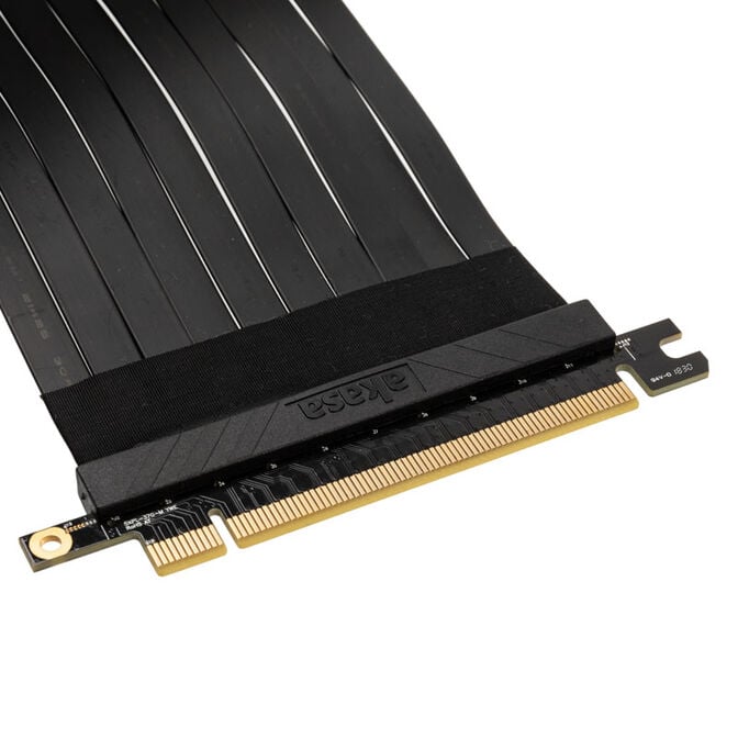 Akasa Riser Black X2, Premium PCIe 3.0 x 16 Riser Kabel, 20cm - schwarz image number 4