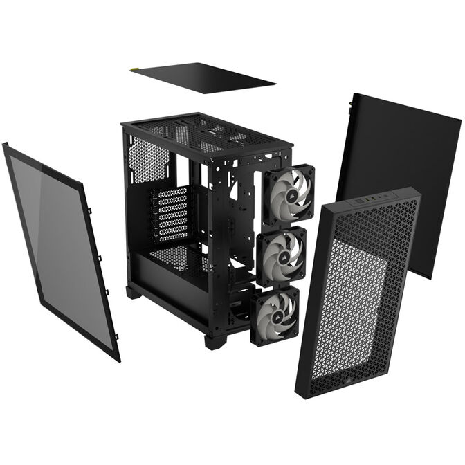 Corsair 3000D Airflow RGB, PC-Geh&auml;use, Midi-Tower, ATX, Tempered Glass - schwarz image number 9