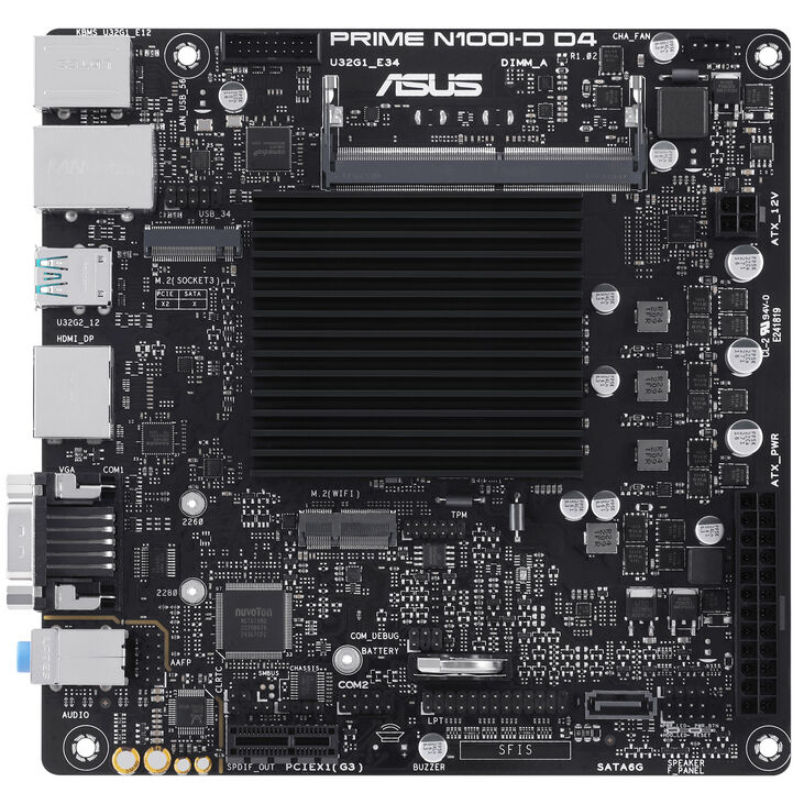 ASUS Prime N100I-D D4-CSM motherboard, Intel N100, Mini-ITX – DDR4 image number 2