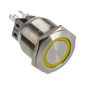 DimasTech Vandalism button 25mm - Silverline - yellow
