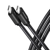 AXAGON BUCM-CM15AB USB-C zu USB-C 2.0 Kabel, 1,5m, PD 60W, 3A, geflochten - schwarz