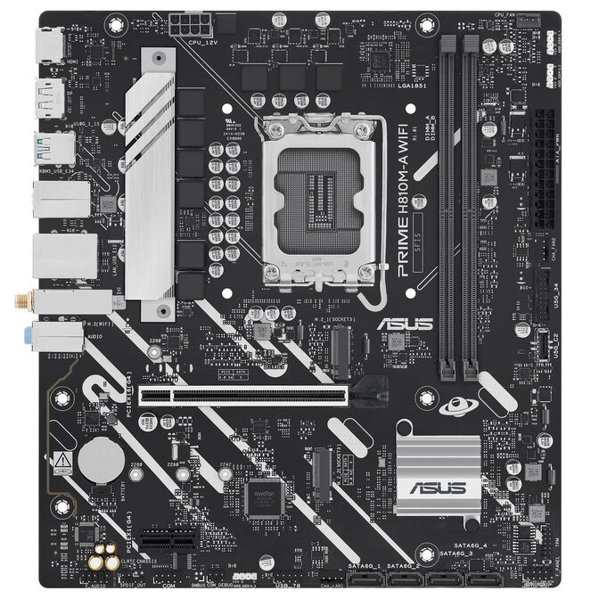 ASUS Prime B810M-A WiFi Motherboard, socket LGA 1851, Intel H810, mATX, DDR5 image number 2