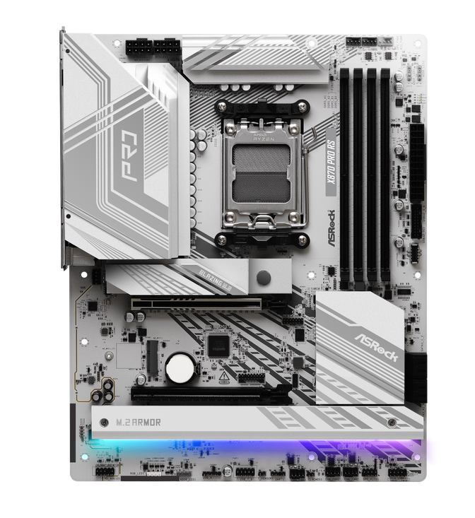 ASRock X870 Pro RS motherboard, Socket AM5, AMD X870, ATX, DDR5 image number 3
