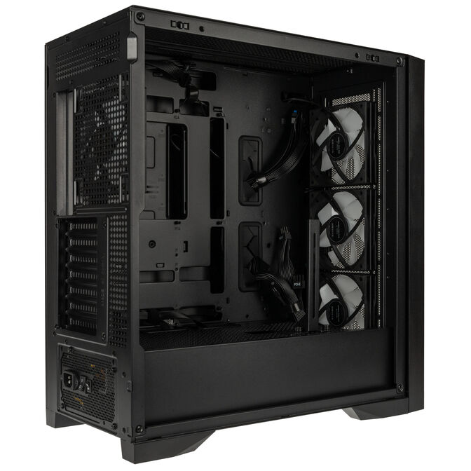 GSI SmartAssembly ARGB Mesh PC case, Mid Tower, E-ATX, RGB, Tempered Glass - black, 850W Gold power supply image number 6