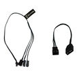 Alphacool Digital RGB LED Y-cable 3-way with JST connector, black - 30cm image number null
