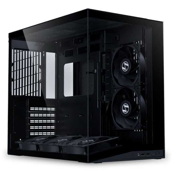 Lian Li O11 Dynamic Mini V2 Flow PC Case, Mini Case, ATX, Tempered Glass - includes 5x 120mm Fans, Black image number 0