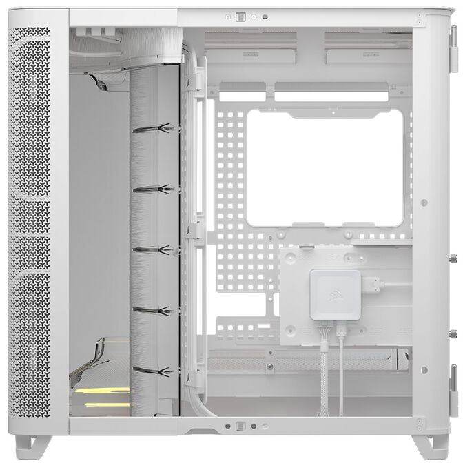 Corsair AIR 5400 LX-R LINK PC Case, Mid Tower, Tempered Glass, RGB - includes 3x 120mm Fans, white image number 5