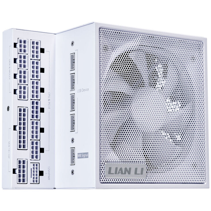 Lian Li EDGE EG1300 80 PLUS Platinum Power Supply, PCIe 5.1, ATX 3.1 - 1300 Watts, White image number 1