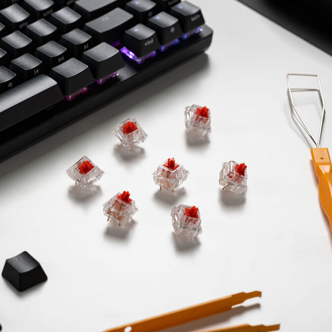 Glorious Fox Heavy Switches, Mechanical, 5-Pin, Linear, MX Stem, 55g - Lubed, 110 Pieces image number 10