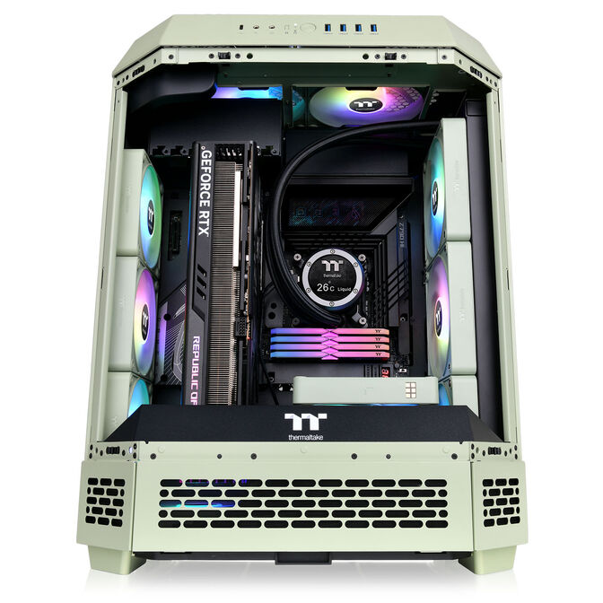 Thermaltake The Tower 600 PC-Geh&auml;use, Midi-Tower, ATX, Tempered Glass - Matcha Green image number 8