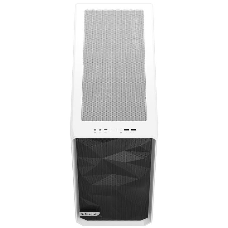 Fractal Design Meshify 2 White TG Clear Tint Mid Tower, Tempered Glass. White image number 4