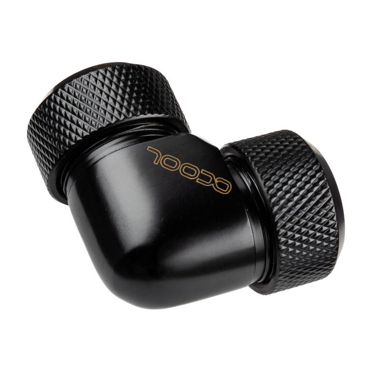 Alphacool Eiszapfen 13mm Hardtube Anschraubtülle 90 Grad L-Verbinder Acryl- Messingrohre - schwarz image number 1
