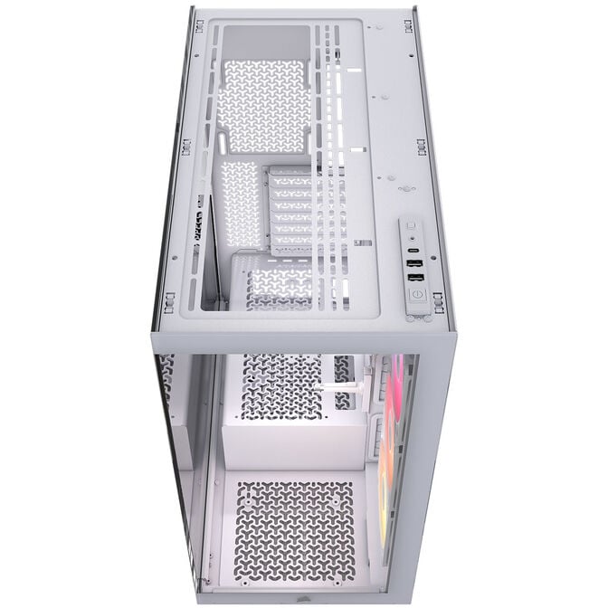 Corsair 3500X RS-R PC Case, Mid-Tower, E-ATX, RGB, Tempered Glass - white image number 4