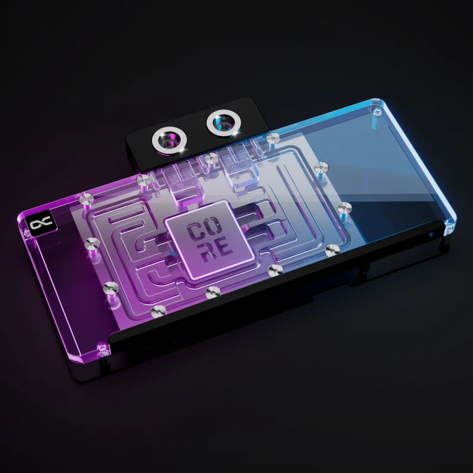 Alphacool Core Geforce RTX 5080/5070 Ti Solid Core GPU Wasserk&uuml;hler, ARGB, mit Backplate - Acryl image number 2