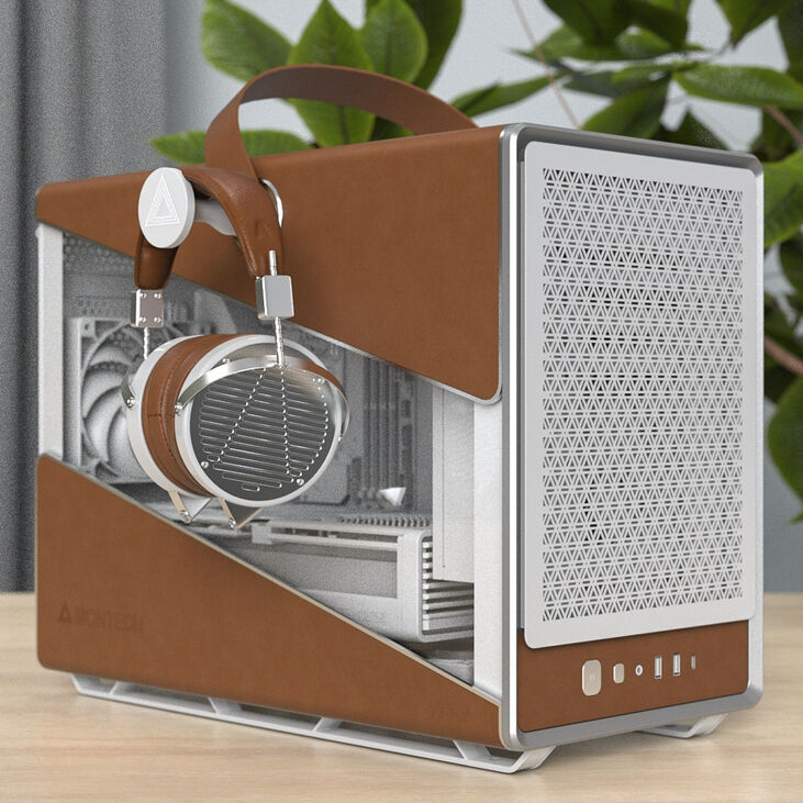 Montech HERITAGE PRO PC case, Mid Tower, ATX, Tempered Glass - white image number 7