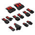 Kolink Core Pro Braided Cable Extension Kit 12V-2x6 Type 2 - Jet Black/Racing Red image number null