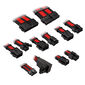 Kolink Core Pro Braided Cable Extension Kit 12V-2x6 Type 2 - Jet Black/Racing Red