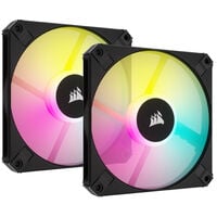Corsair AF Slim Series RGB PWM Fan 2-Pack including RGB Controller - 120mm, black