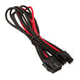 SilverStone EPS 8-Pin zu EPS/ATX 4+4-Pin Kabel, 300mm - schwarz/rot image number null