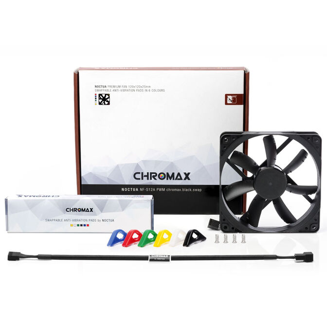 Noctua NF-S12A PWM chromax.black.swap Fan - 120mm image number 4