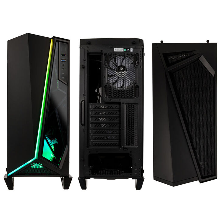 Corsair Carbide SPEC-OMEGA RGB Mid Tower, Tempered Glass Black