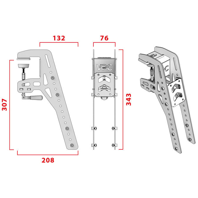 Virpil Controls Desk Mount - schwarz, L image number 3