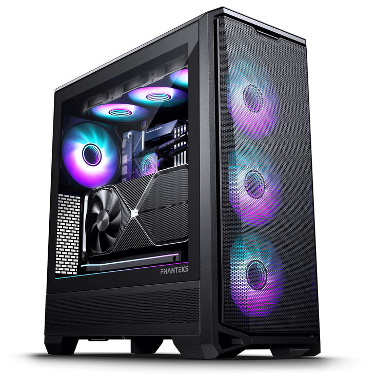 PHANTEKS Eclipse G400A PC-Gehäuse, Midi-Tower, E-ATX, Tempered Glass, D-RGB - schwarz image number 1
