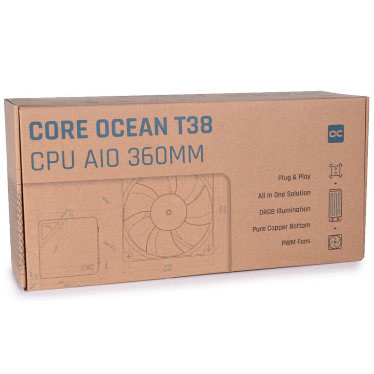 Alphacool Core Ocean T38 360mm CPU Digital AIO Cooler - black image number 6