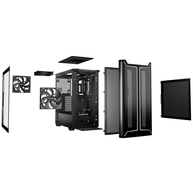 be quiet! Pure Base 501 DX PC Case, Mid Tower, ATX, ARGB, Tempered Glass - black image number 7
