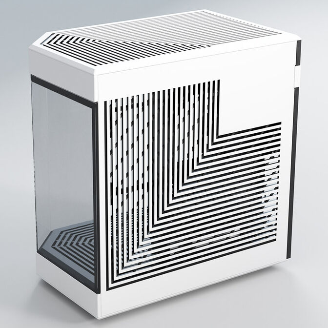 Hyte Y60 PC Case, Mid Tower, Tempered Glass - Black/White image number 3