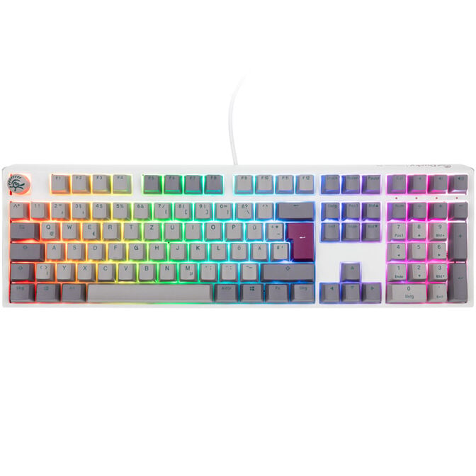 Ducky One 3 Mist Grey Gaming Keyboard, RGB LED - MX-Ergo-Clear image number 1