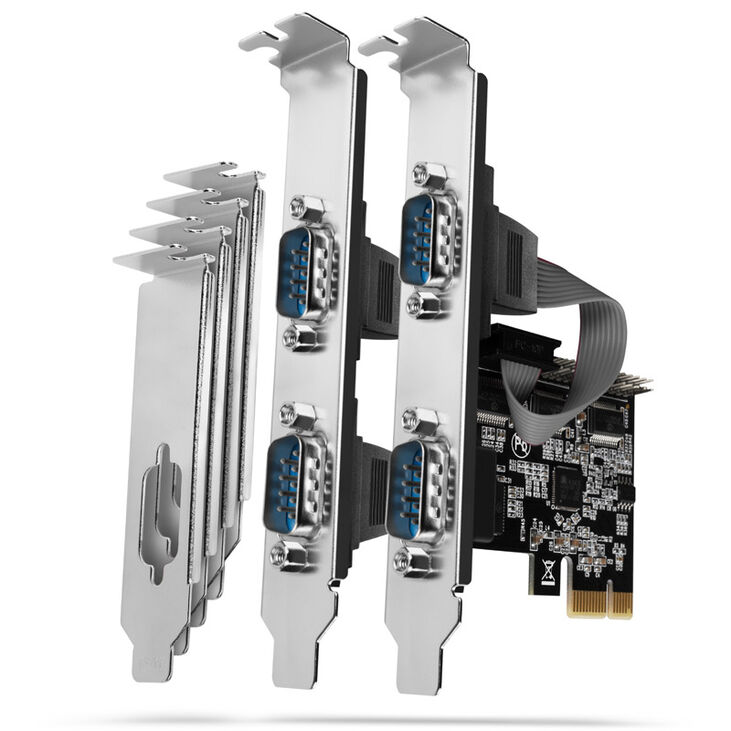 AXAGON PCEA-S4N PCIe-Adapter mit 4x Seriell-Ports - ASIX AX99100 Chipsatz image number 0