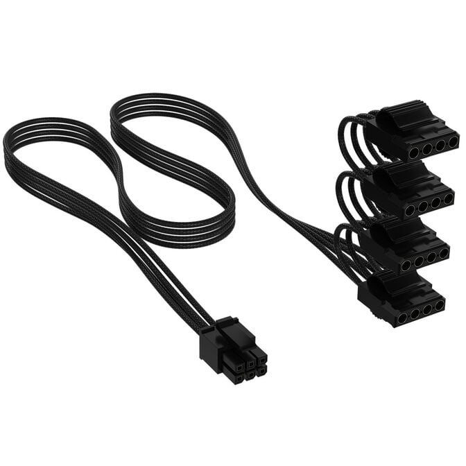 Corsair cables, Type 4, PATA power connectors, 450mm, 550mm, 650mm, 750mm, individually sleeved - black image number 0