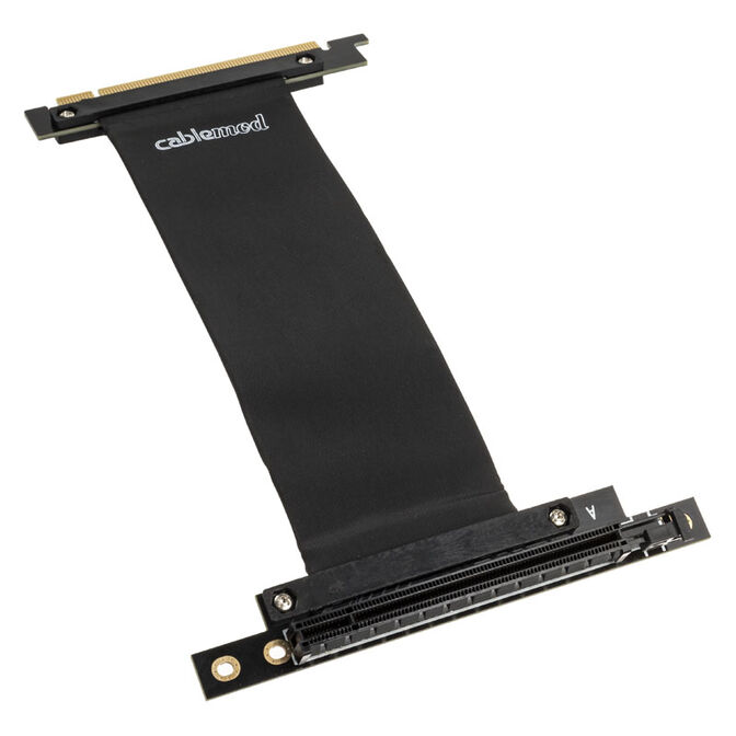 CableMod vertical graphics card holder with PCIe x16 riser cable, 2x DisplayPort - black image number 3