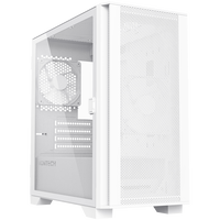 Montech AIR 100 LITE PC case, Midi-Tower, Micro-ATX, Tempered Glass - white