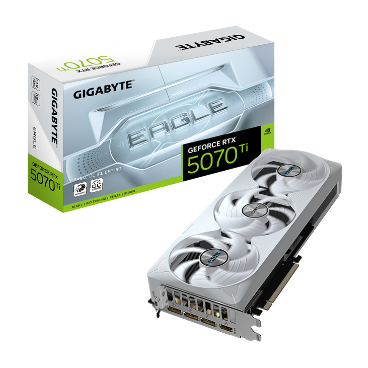 GIGABYTE GeForce RTX 5070 Ti Eagle OC Ice SFF 16G, 16384 MB GDDR7 image number 0